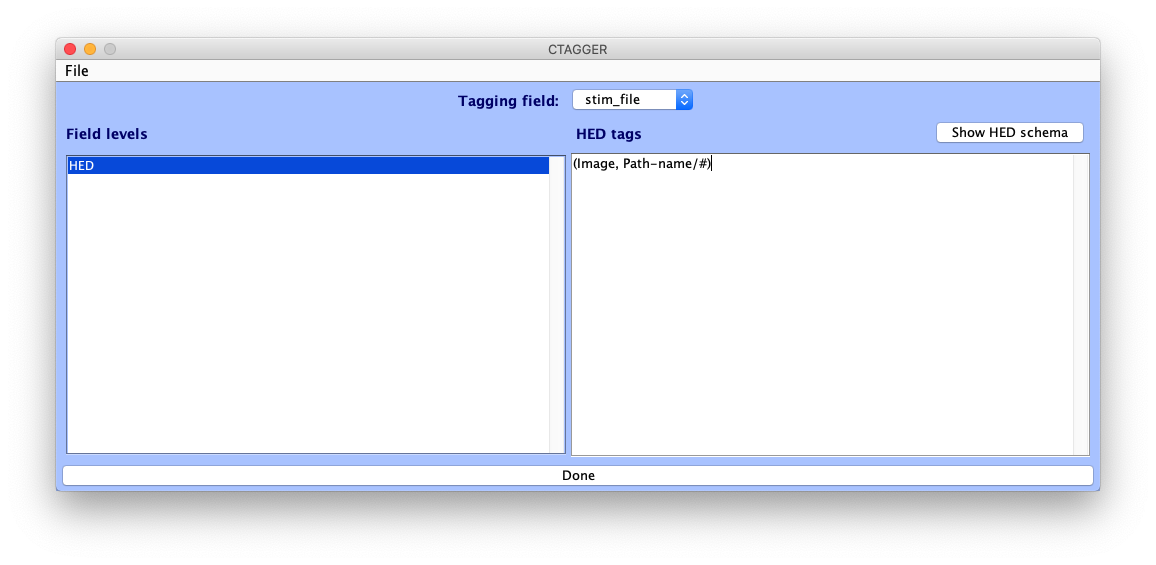 Tagging Interface